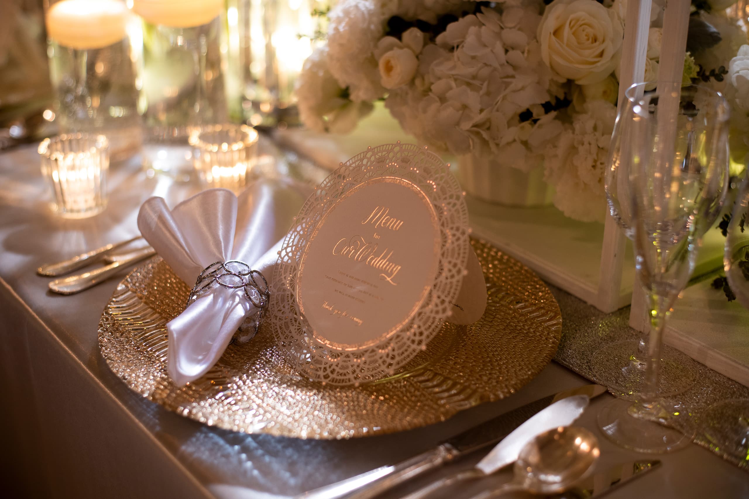 料理・引出物などの展示